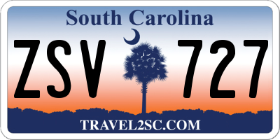 SC license plate ZSV727