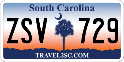 SC license plate ZSV729