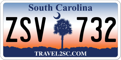 SC license plate ZSV732