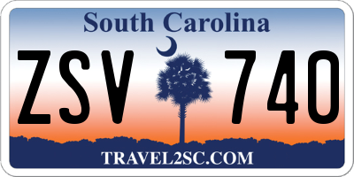 SC license plate ZSV740