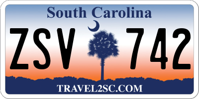 SC license plate ZSV742