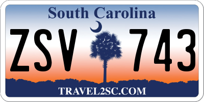 SC license plate ZSV743