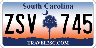 SC license plate ZSV745