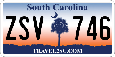 SC license plate ZSV746
