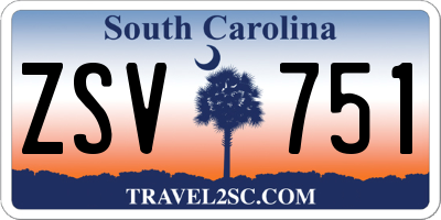 SC license plate ZSV751