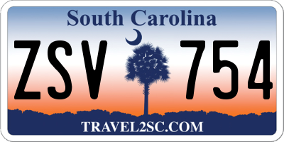 SC license plate ZSV754