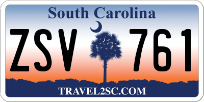 SC license plate ZSV761