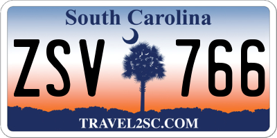 SC license plate ZSV766