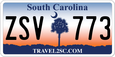 SC license plate ZSV773