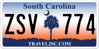 SC license plate ZSV774