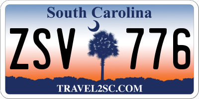 SC license plate ZSV776
