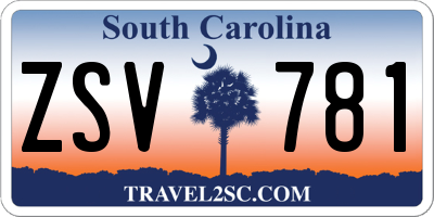 SC license plate ZSV781