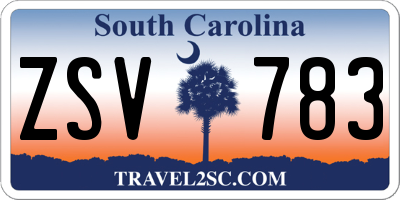 SC license plate ZSV783