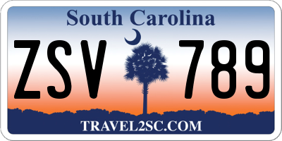 SC license plate ZSV789