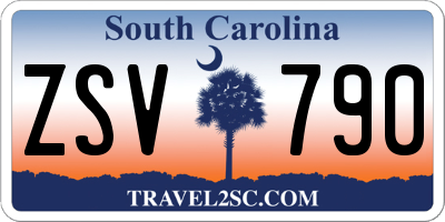 SC license plate ZSV790