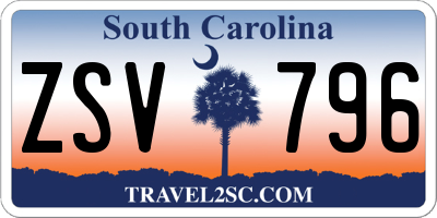 SC license plate ZSV796