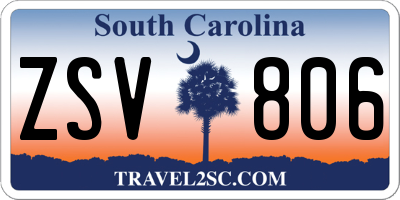 SC license plate ZSV806