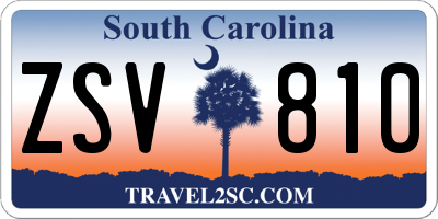 SC license plate ZSV810