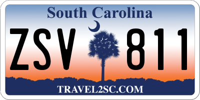 SC license plate ZSV811
