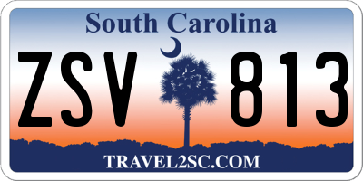 SC license plate ZSV813