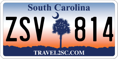 SC license plate ZSV814