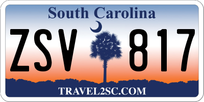 SC license plate ZSV817