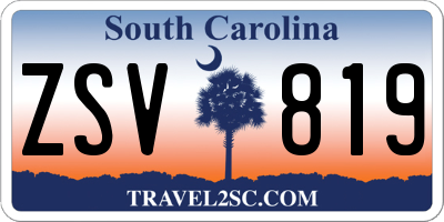 SC license plate ZSV819