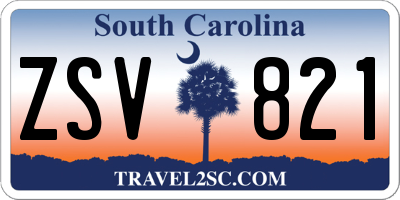 SC license plate ZSV821