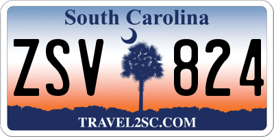 SC license plate ZSV824
