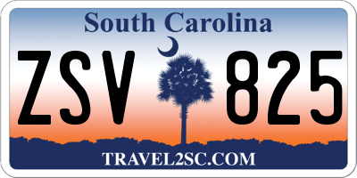 SC license plate ZSV825