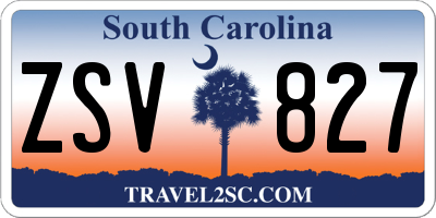 SC license plate ZSV827