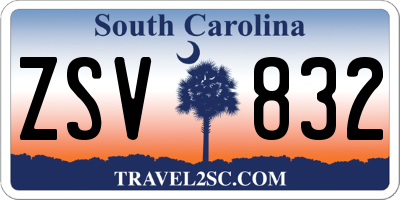 SC license plate ZSV832