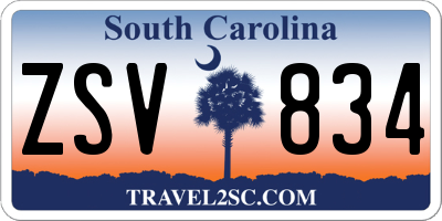 SC license plate ZSV834
