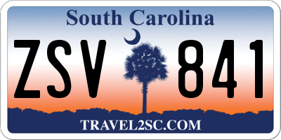 SC license plate ZSV841