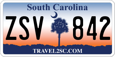 SC license plate ZSV842