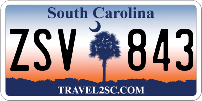 SC license plate ZSV843