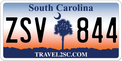 SC license plate ZSV844