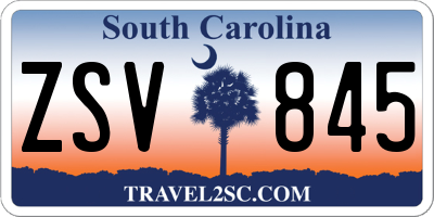 SC license plate ZSV845