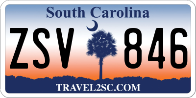 SC license plate ZSV846