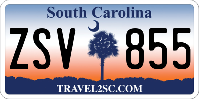 SC license plate ZSV855