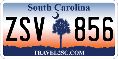 SC license plate ZSV856