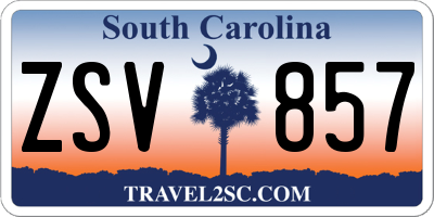 SC license plate ZSV857