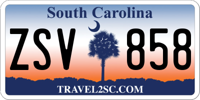 SC license plate ZSV858