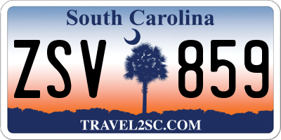 SC license plate ZSV859