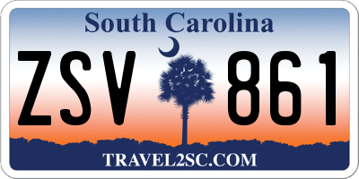 SC license plate ZSV861