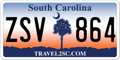 SC license plate ZSV864