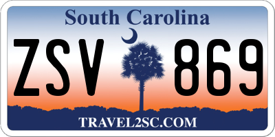 SC license plate ZSV869