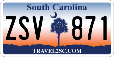 SC license plate ZSV871