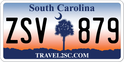SC license plate ZSV879