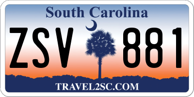 SC license plate ZSV881